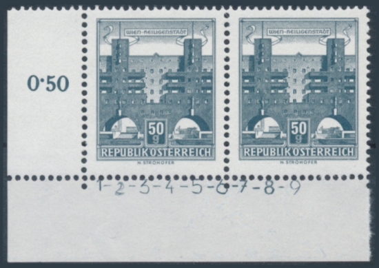 Briefmarke mit Symbolzahl(en)